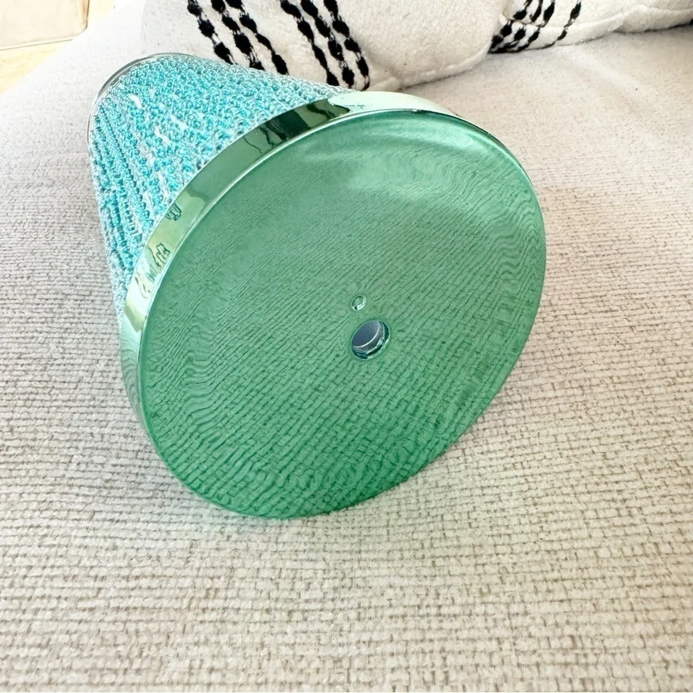 STARBUCKS Tumbler Green Circle Logo Studded Metallic Texture Dot 2014